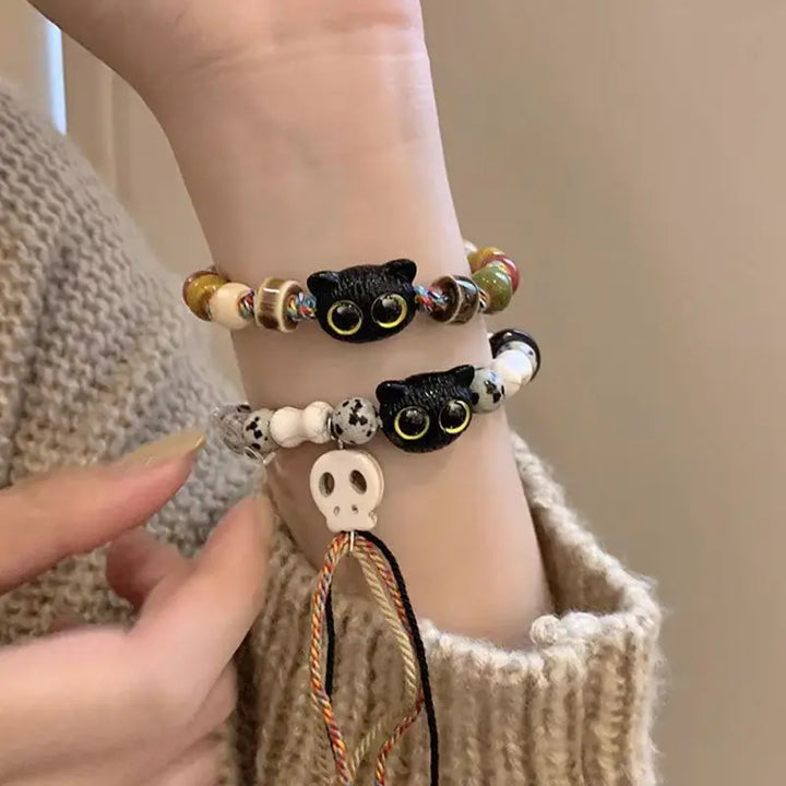 GatoDivertido: Pulsera de Encanto con Gato Cartoon