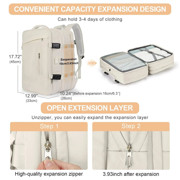 ViajaComodidad: Mochila Expandible Multifuncional