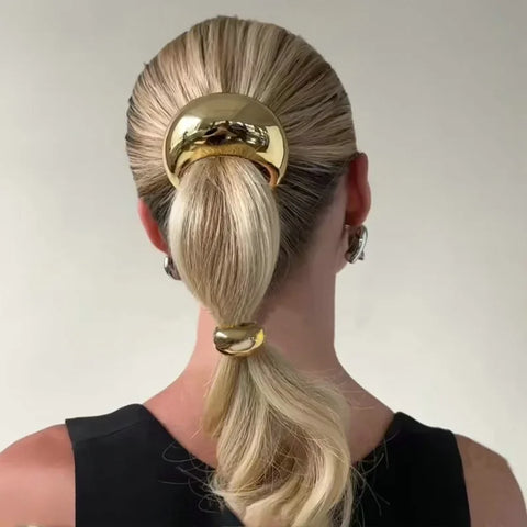 Diademas de Metal geométricas Punk a la moda, gomas elásticas para el pelo, diademas de cuerda para el pelo para mujeres y niñas, accesorios para el cabello, regalos 