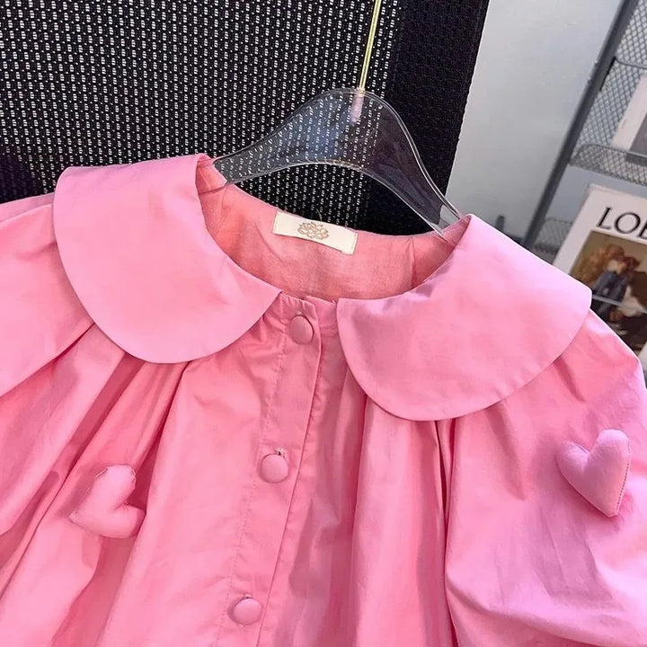 CorazónVerano: Vestido Infantil con Decoración de Corazón