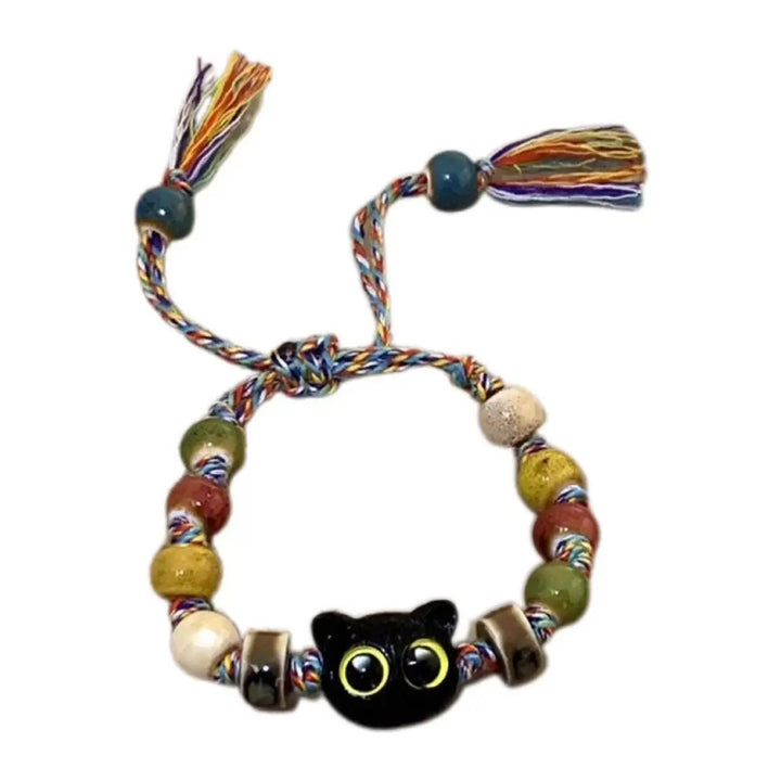 GatoDivertido: Pulsera de Encanto con Gato Cartoon