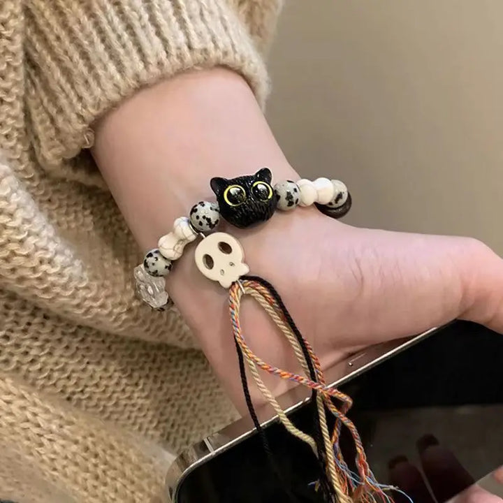 GatoDivertido: Pulsera de Encanto con Gato Cartoon